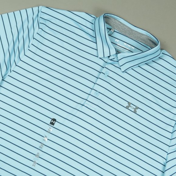 Under Armour Other - Under Armour UA Playoff Polo Core Stripe Golf Shirt in Blue Size XL